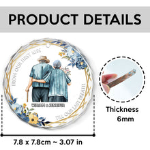 From Our First Kiss Till Our Last Breath Old Couples - Customized Personalized Glass Ornament - Gift For Old Couple