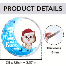 Love You To The Moon And Back Pet Lovers - Personalized Glass Ornament - Gift For Dog Lovers
