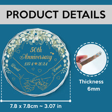 Elderly Couple Anniversary Gift - Customized Personalized Glass Ornament - Christmas Gift For Couple Husband Wife