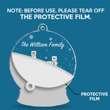 Christmas Custom Crossword - Customized Personalized Acrylic Ornament - Christmas Gift For Family