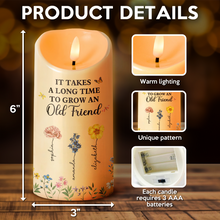 Flowers Garden Custom LED Candle - Personalized Candle LED Light - Gift For Besties, Sisters, Soul Sisters