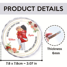 From Our First Kiss - Customized Personalized Glass Ornament - Christmas Gift For Couple Husband Wife