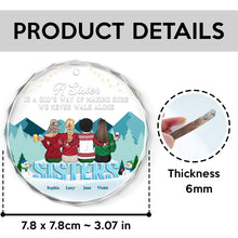 We Never Walk Alone - Customized Personalized Glass Ornament - Christmas Gift For Bestie