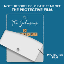 Custom Name Crossword Rectangle Ornament - Personalized Acrylic Ornament - Gift For Family, Friends