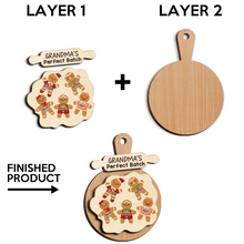 Chrismas Cookie Grandma's Perfect Batch - Personalized 2-Layered Wooden Ornament Christmas Family Gifts