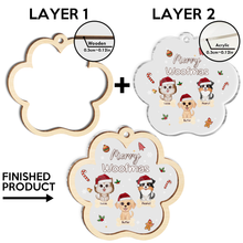 Merry Woofmas Funny Dogs - Personalized 2-Layered Mix Ornament - Gift For Dog, Dog Lover