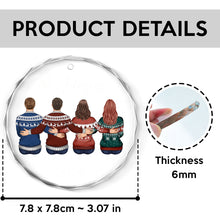 Family Forever - Customized Personalized Glass Ornament - Christmas Gift For Family