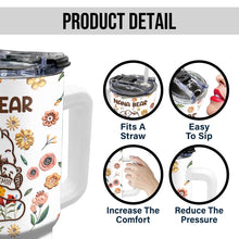 Mama Bear Hugging - Customized Personalized 40oz Tumbler - Family Gift For Mom Mother Daughter Son