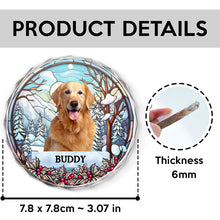 Custom Photo Christmas Memorial Family Dog Cat - Customized Personalized Glass Ornament - Gift For Christmas