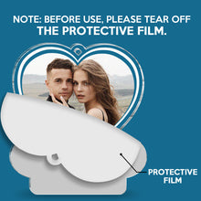 Custom Photo Love You Forever - Personalized Custom Acrylic Ornament - Anniversary Gift For Couple