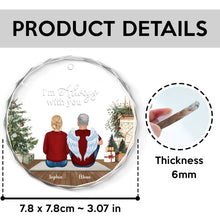 We're Always With You - Customized Personalized Glass Ornament - Memorial Gift For Loss