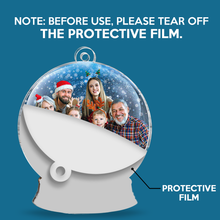 Custom Photo Family Snow Globe - Personalized Custom Acrylic Ornament - Christmas Gift For Family