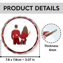 All Because Two People - Customized Personalized Glass Ornament - Christmas Gift For Couple Husband Wife