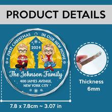 Christmas In Our Home - Customized Personalized Glass Ornament - Christmas Gifts For Couple Husband Wife