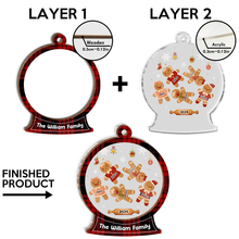 Christmas Cookies Gingerbread Family - Personalized 2-Layered Mix Ornament - Christmas Gift For Family