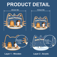 Happy Pawlidays - Personalized Acrylic Window Suncatcher Ornament - Christmas Gift For Pet Owners