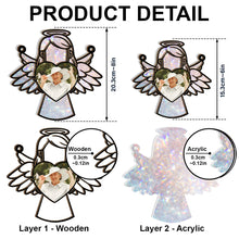 Angel Holds My Loved Ones - Personalized Acrylic Window Suncatcher Ornament - Gift For Angel