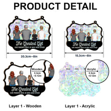 My Greatest Gift Is Our Family - Personalized Acrylic Window Suncatcher Ornament - Christmas Gift For Family Members
