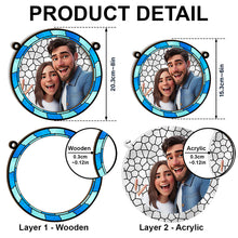 Custom Photo Cartoon Image - Personalized Acrylic Window Suncatcher Ornament - Gift For Pet Lovers