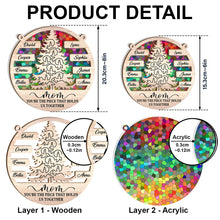 Mom Holds Us Together - Personalized Acrylic Window Suncatcher Ornament - Christmas Gift For Family