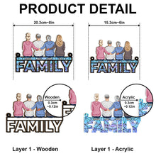 Family Sitting Together Personalized Custom Window Suncatcher Ornament Family Gift