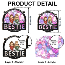 Congrats On Being My Bestie - Personalized Window Suncatcher Ornament - Gift For Besties, BFF