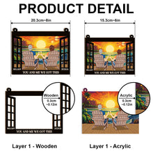 You And Me We Got This Life We Love - Personalized Acrylic Window Suncatcher Ornament - Gift For Couple