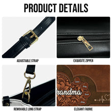 The Grandma And Her Grandchildren - Personalized Customized Leather Handbag - Gift For Family Member, Grandma, Wife, Her