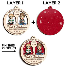 Christmas In Our Home - Personalized 2-Layered Wooden Ornament - Christmas Gifts For Husband, Wife
