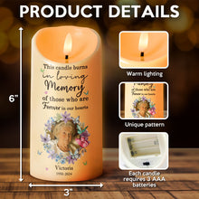 This Candle Burn In Loving Memory - Personalized Candle LED Light - Memorial Gift For Loss