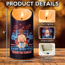 Christmas Naughty Couples Candle LED - Personalized Candle LED Light - Christmas Gift For Couples, Lovers, Husband Wife