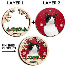 Custom Photo Your Chrismas Lovely Pet Personalized 2-Layered Wooden Ornament Christmas Gifts For Pet Lover