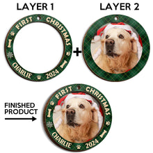 First Christmas - Personalized 2-Layered Wooden Ornament - Christmas Gifts For Dog Lover, Cat Lover