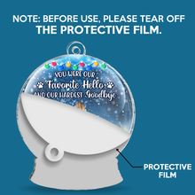 We Miss You - Customized Personalized Snow Ball Acrylic Ornament - Memorial Gift For Pet Loss Owners, Dog Mom, Dog Dad, Dog Lover