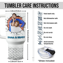 Custom Photo Sometimes Wonder - Personalized Custom 40oz Stainless Steel Tumbler - Gift For Couple