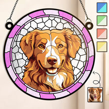 Custom Photo Pet Stained Glass - Personalized Acrylic Window Suncatcher Ornament - Gift For Pet Lovers