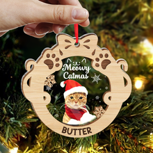 Meowy Catmas -  Personalized 2-Layered Mix Ornament - Gift For Pet Lovers, Cat Lovers