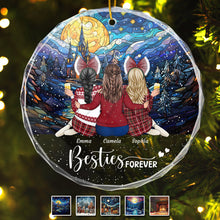 Bestie Forever - Customized Personalized Glass Ornament - Christmas Gift For Bestie Best Friend