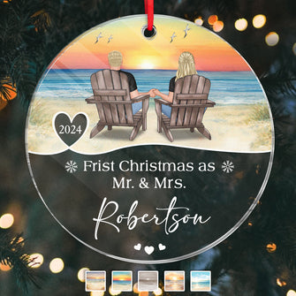 First Christmas - Customized Personalized Acrylic Ornament - Couple Gift For Husband Wife