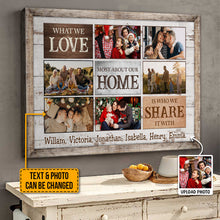 Most About Our Home - Customized Personalized Canvas - Gift For Family Dad Mom Sister Brother Couple Husband Wife Kid