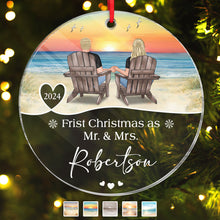 First Christmas - Customized Personalized Acrylic Ornament - Couple Gift For Husband Wife