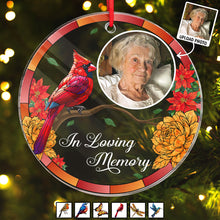 Custom Photo In Loving Memory - Personalized Heart Ornament - Memorial Gift For Family