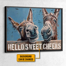 Funny Donkey Hello Sweet Cheeks Donkeys Funny Bathroom - Personalized Custom Poster Gifts