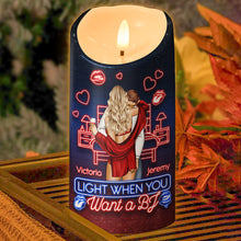 Light When You Want A BF - Customized Personalized Candle LED Light - Gift For Couples, Lovers