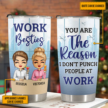 To My Work Besties - Customized Personalized 20oz Tumbler - Christmas Gift For Bestie Best Friends