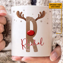 Fun Alphabet Deer - Customized Personalized Mug - Christmas Gift For Family Friend