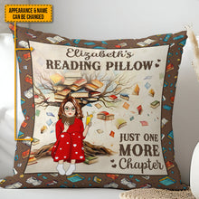 Reading Pillow Just One More Chapter - Personalized Custom Pillow - Warm Gift For Him, Her