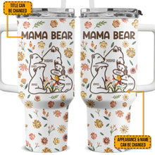 Mama Bear Hugging - Customized Personalized 40oz Tumbler - Family Gift For Mom Mother Daughter Son