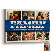 Family Custom Photo Wall Canvas - Personalized Customized Canvas - Gift For Family