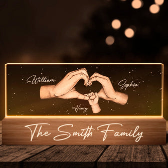 Our Family -  Customized Personality Acrylic LED Night Light - Gift For Family Children